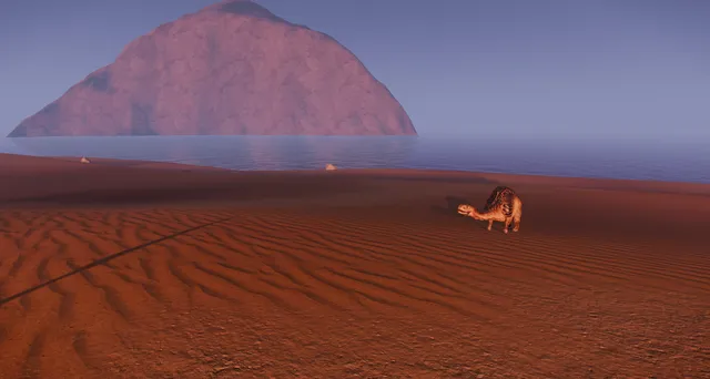 Lone Exarousaur Young at the edge of Amethera