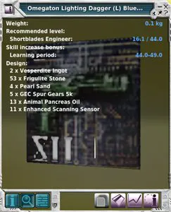 Omegaton Lighting Dagger (L) Blueprint